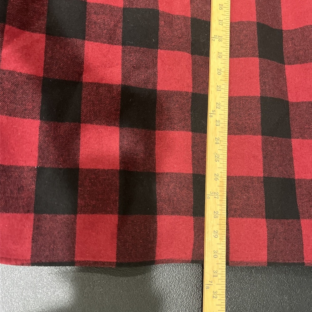 GH Bass Shirt Jacket Mens XXL Red Buffalo Plaid Sherpa Lined Hooded Shacket - Picture 8 of 8